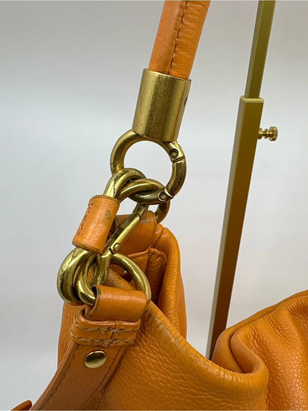 Vintage Marc By Marc Jacobs orange leather hobo bag with crossbody strap